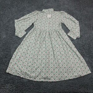 Classic Southern Smocks Dress Womens Large Holly Christmas Fit & Flare Midi NWT